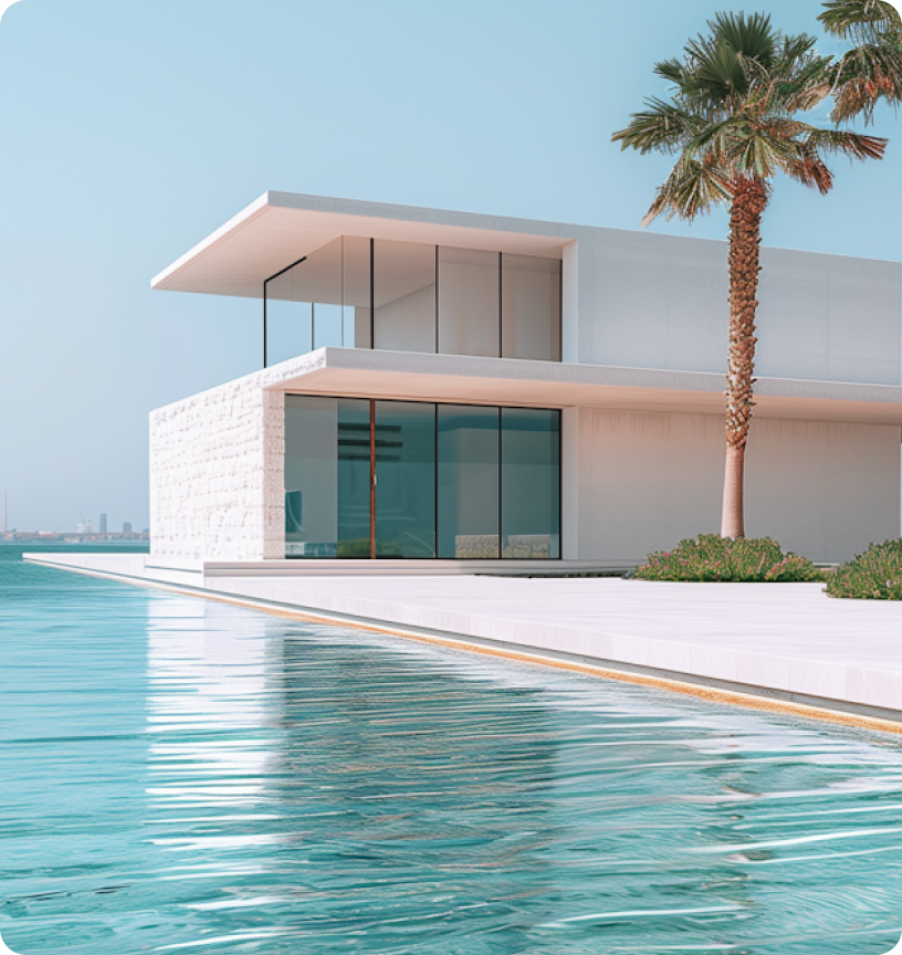 Bright open kitchen and living area